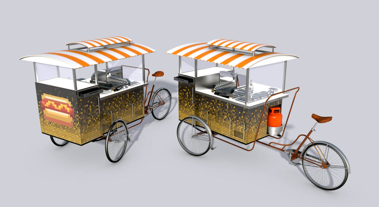 Free 3D Model Hotdog Bicycle Food Stand
