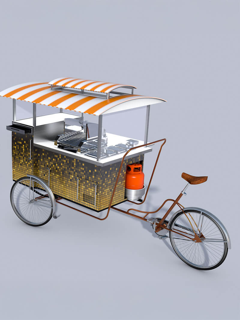 Free 3D Model Hotdog Bicycle Food Stand