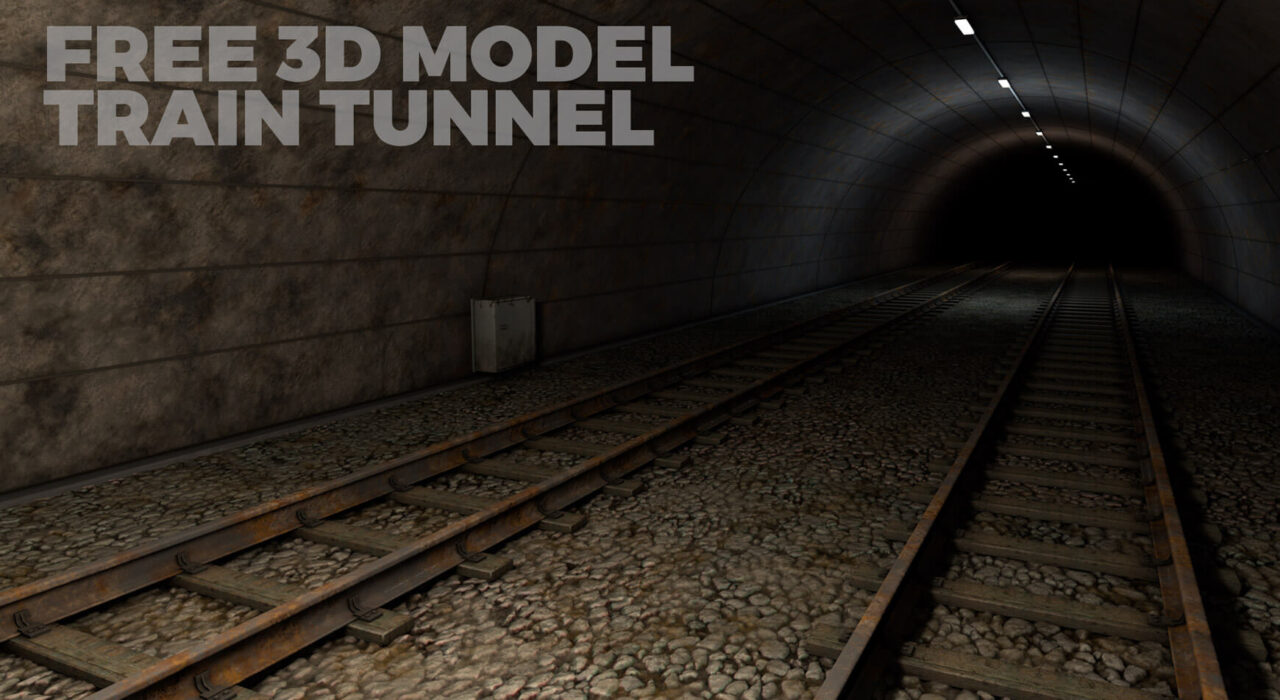 Free 3D Model Train Tunnel
