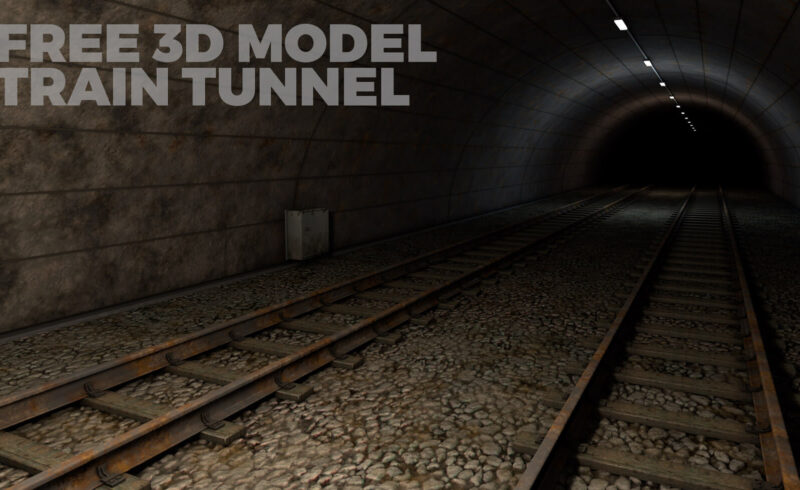 Free 3D Model Train Tunnel