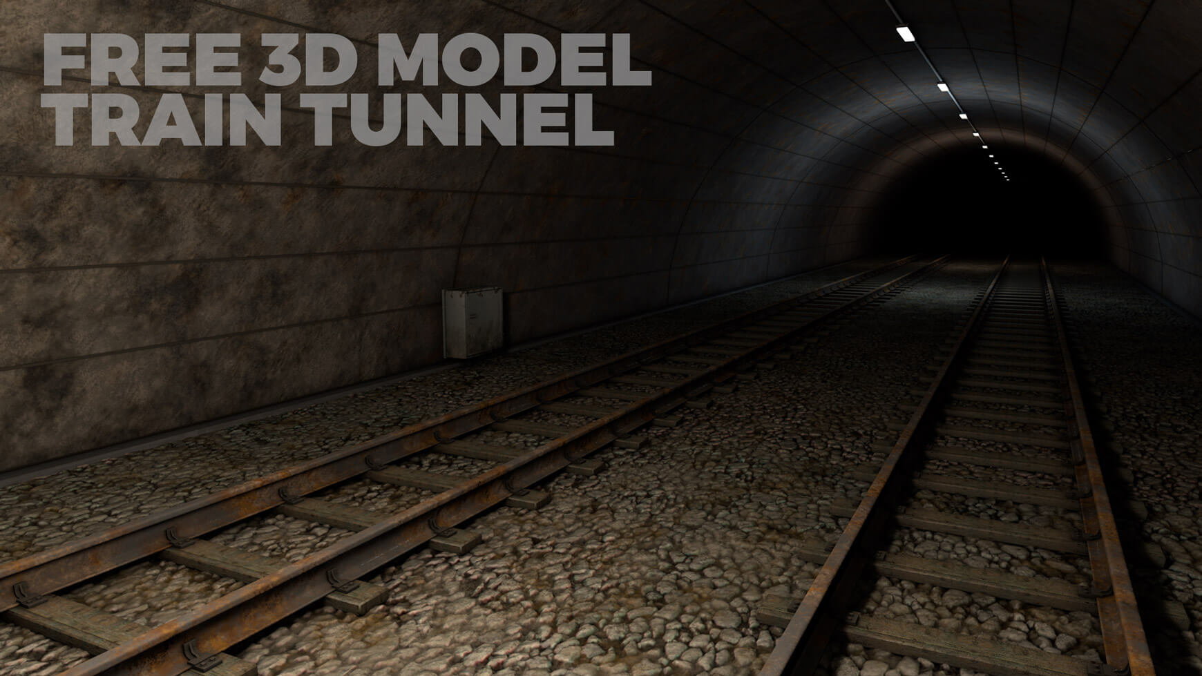 Free 3D Model Train Tunnel