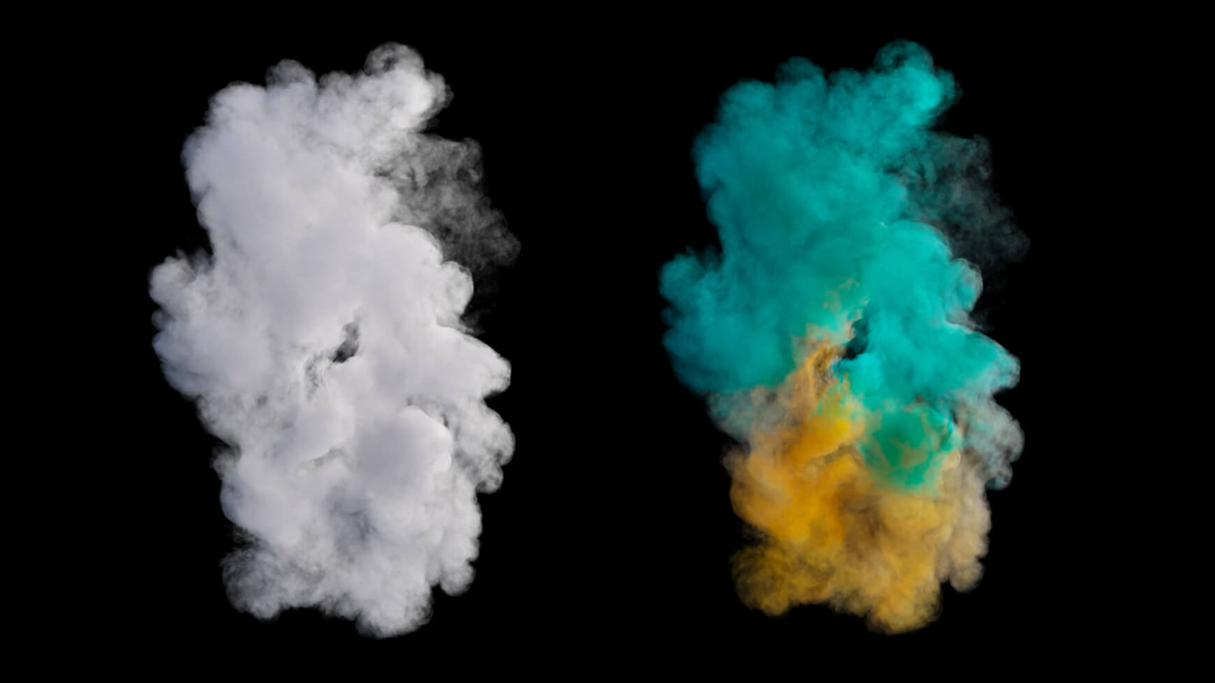 VDB Smoke Pack 7 Colored Artistic OpenVDB Asset
