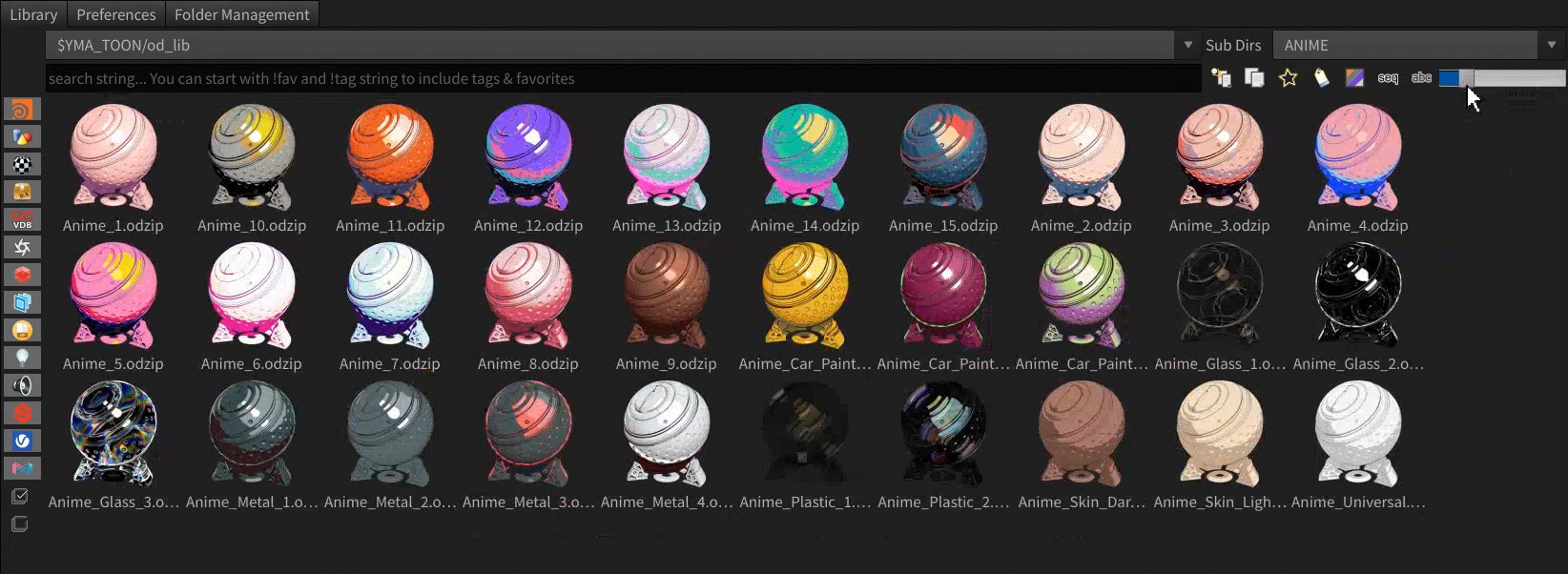 Toon Studio Shader Textures for Houdini Redshift Materials