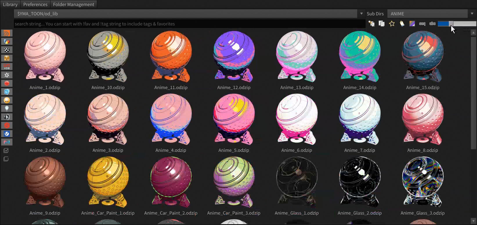 Toon Studio Shader Textures for Houdini Redshift Materials
