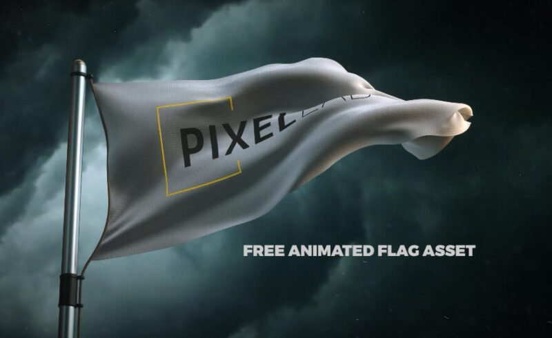 Free 3D Flag Model Asset Animated