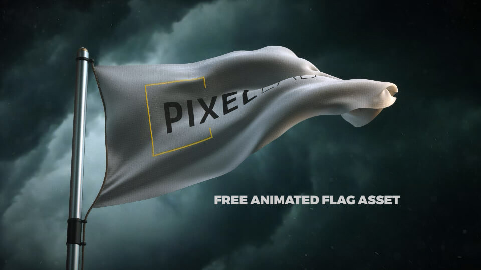 Free 3D Flag Model Asset Animated