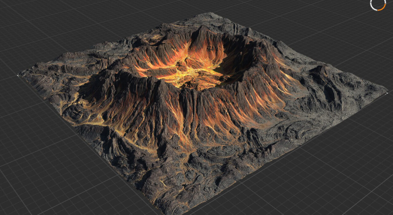 The Pixel Lab Volcano Texture Models and Materials