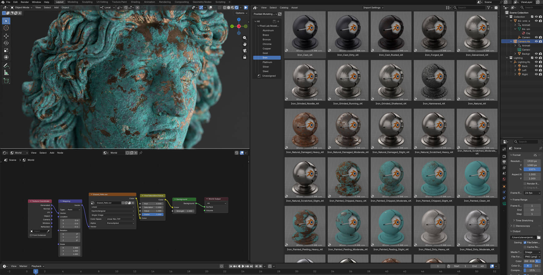 Pixel Lab Blender Cycles Eevee Material Texture Pack Metal