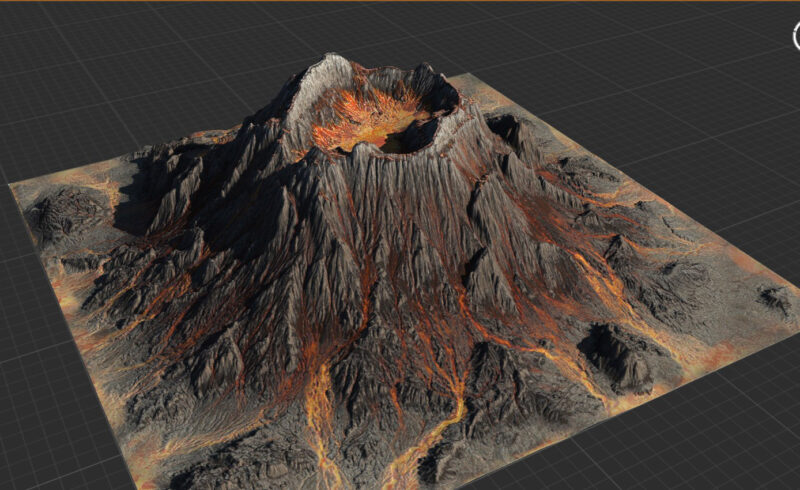 The Pixel Lab Volcano Texture Model A