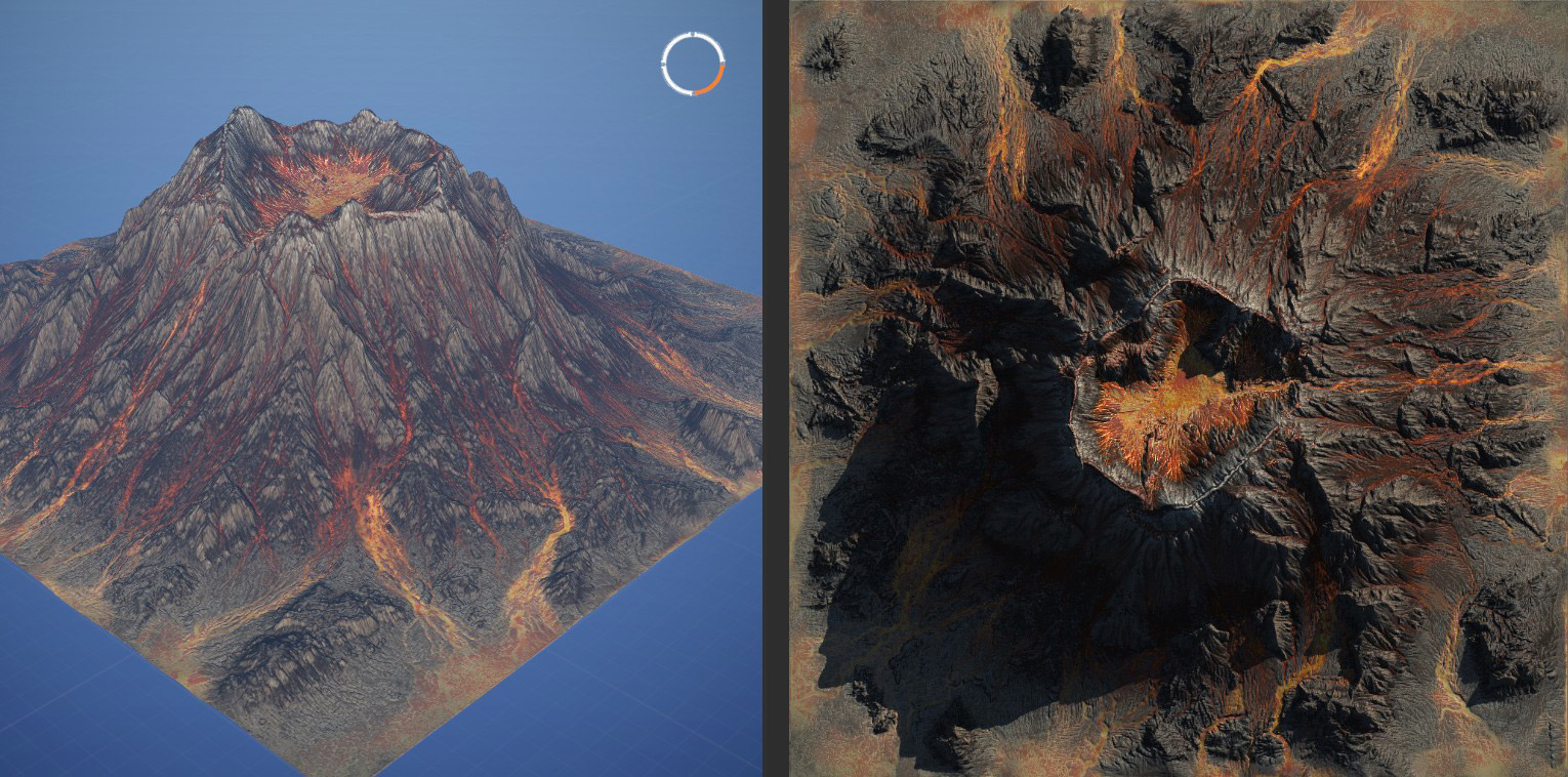 The Pixel Lab Volcano Texture Model A