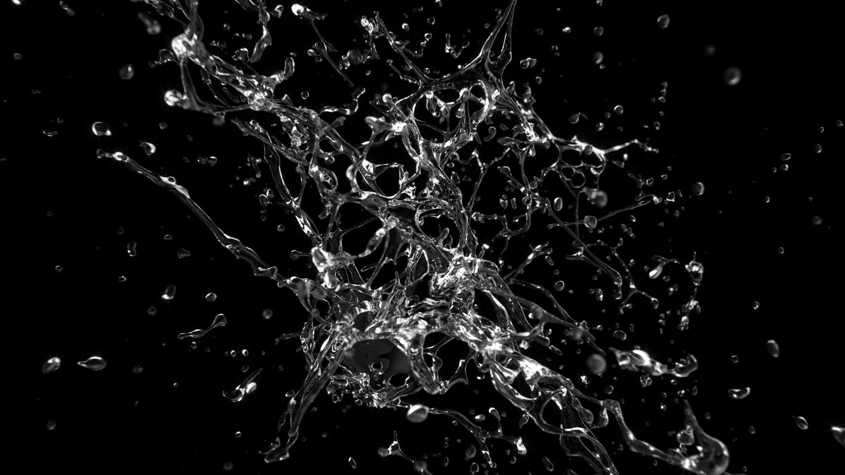 VFX Fluid FX Splashes Simulations 3D Pack 7
