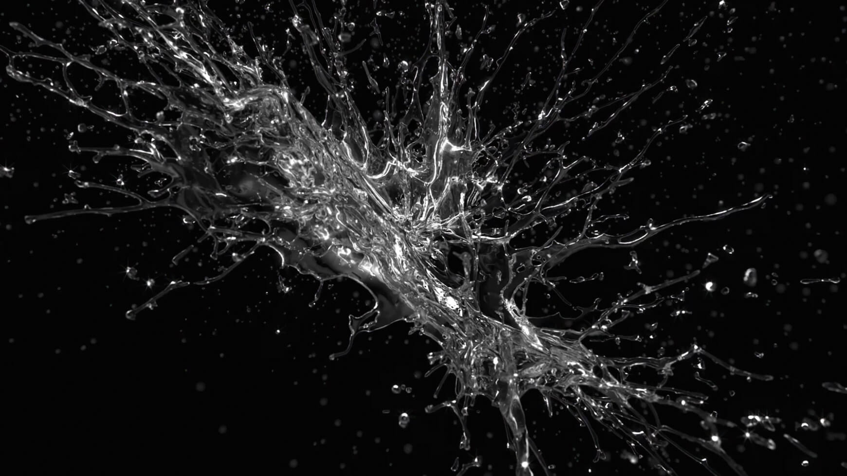 VFX Fluid FX Splashes Simulations 3D Pack 7