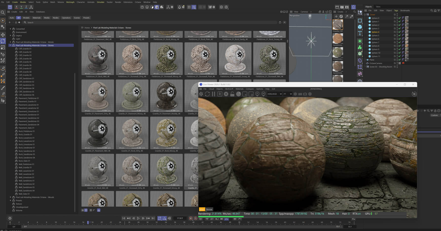 Octane Mutating Materials Rock Stone Texture Pack