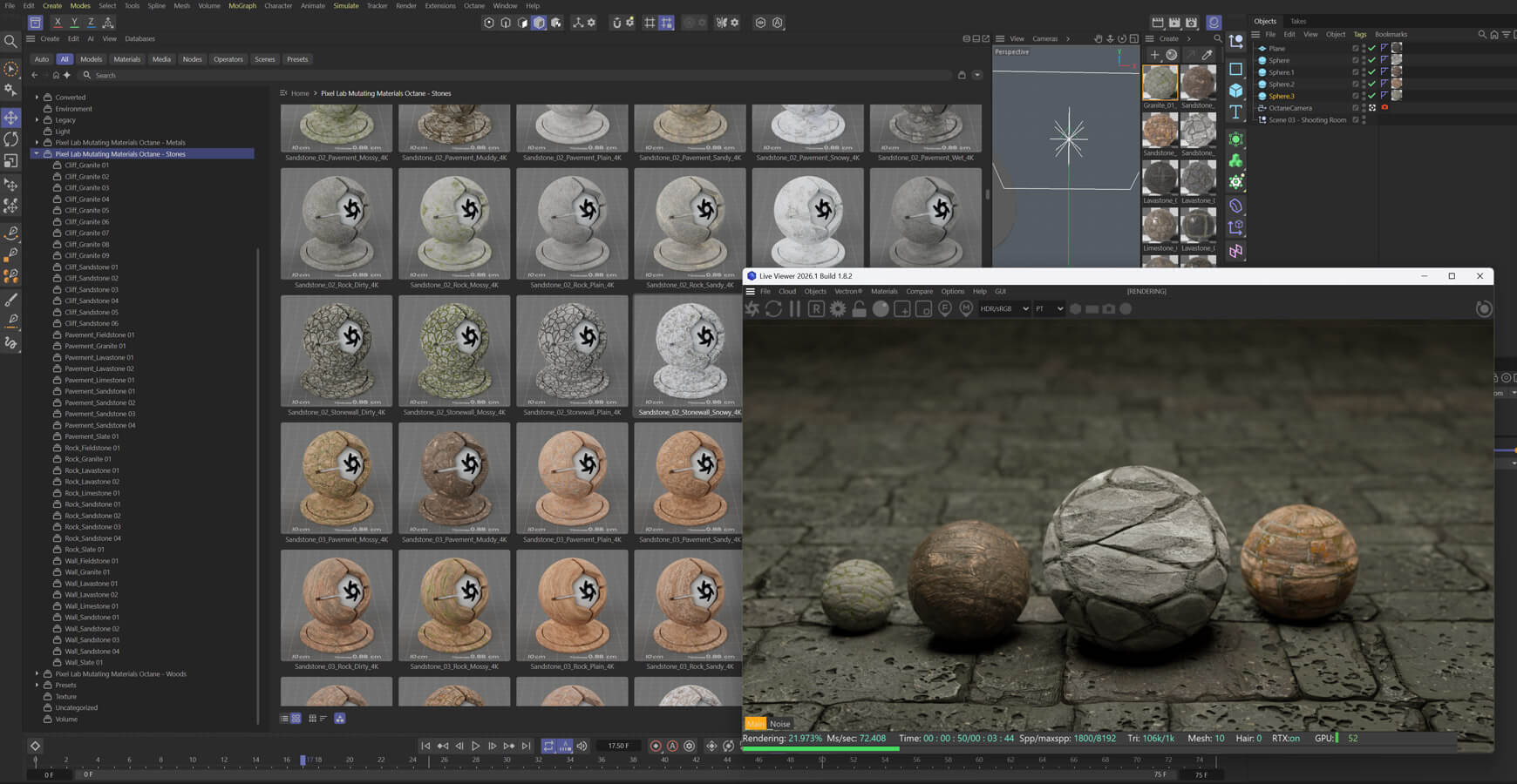 Octane Mutating Materials Rock Stone Texture Pack