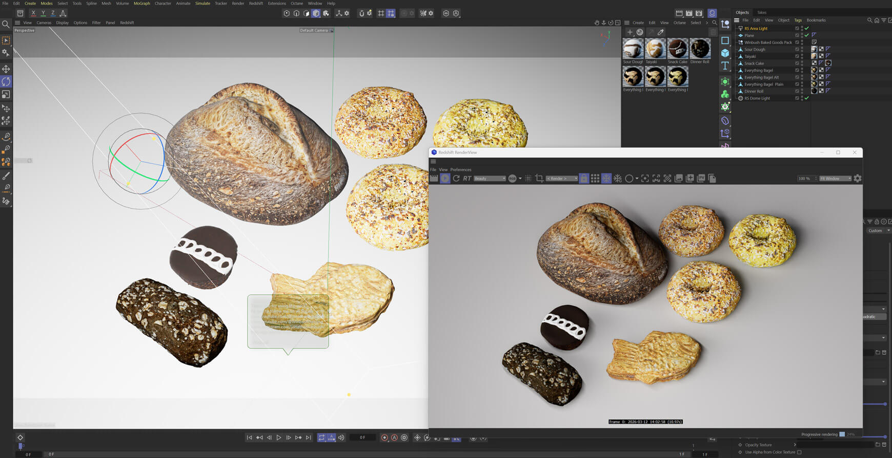 Free 3D Model Pack Baked Food Scans