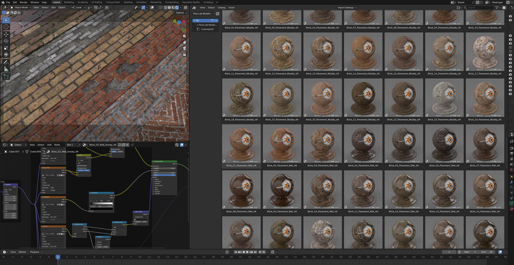 Pixel Lab Blender Mutating Materials Texture Brick