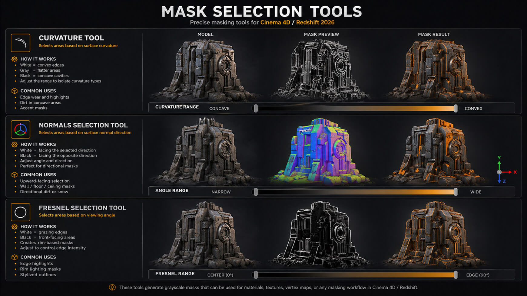 C4D Redshift Texturing Blending Tools Free