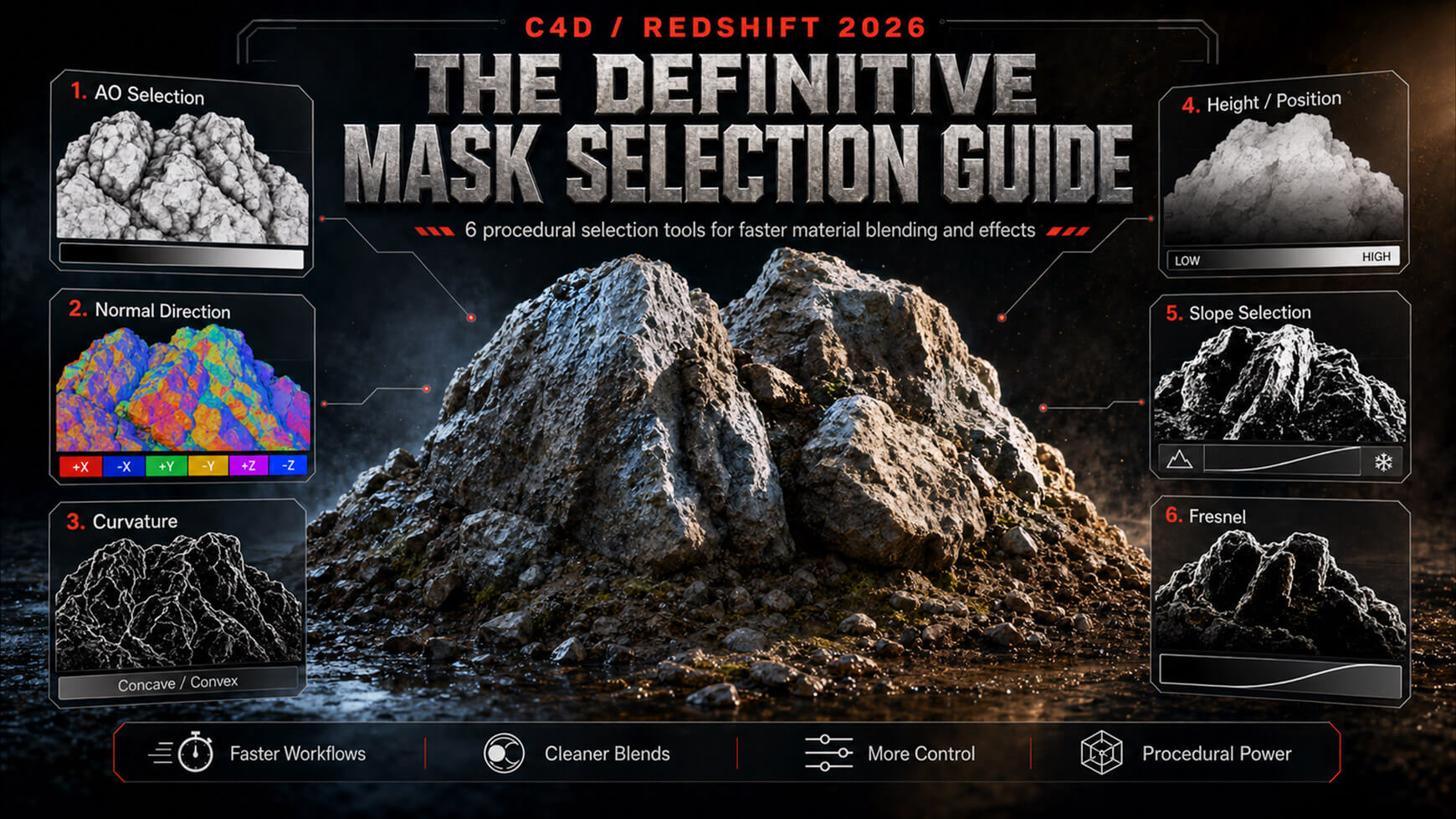 C4D Redshift Texturing Blending Tools Free