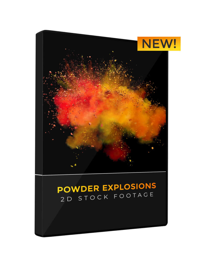 Powder Explosions 2D Stock Footage