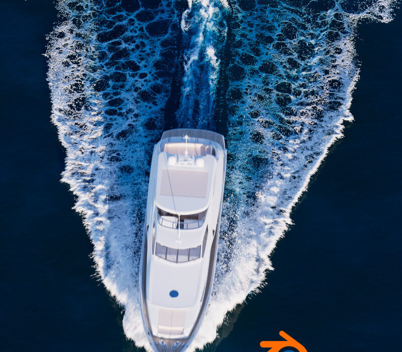 VFX Fluid Water Animated Asset Boat Ship Wakes