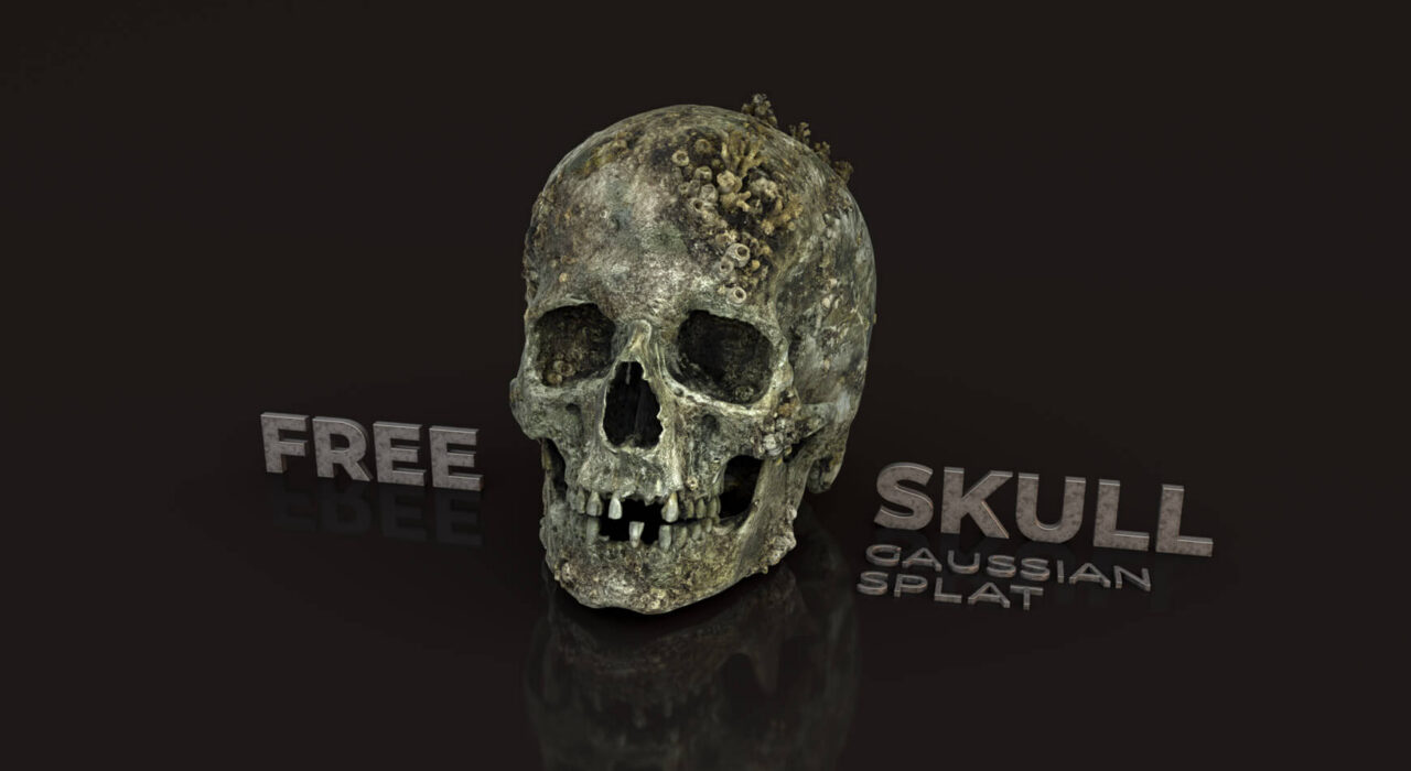 Free Pixel Lab Gaussian Splat Model Skull